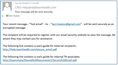 Sending Secure Email - TeamHealth Help