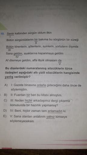 Senin kalbinden sürgün oldum ilkin.