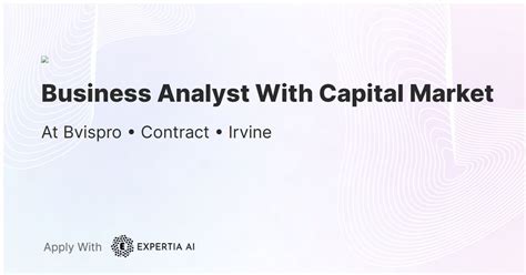 Senior Capital Markets Business Analyst (Hybrid) - ziprecruiter.com