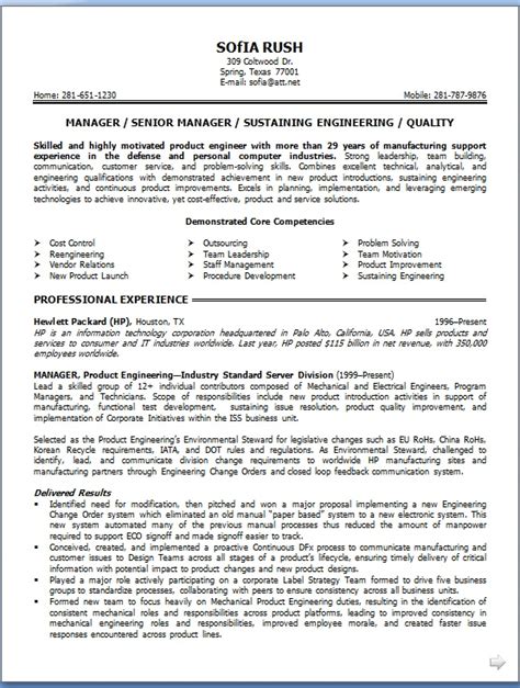 Senior Manager Resume Latest Design in Word Format Free Download