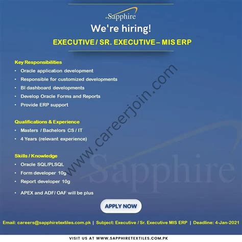 Senior Mis Executive Jobs - Jobs For Senior Mis Executive