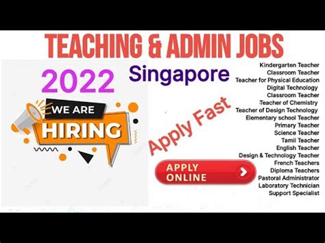 Senior School Supply Teacher Job Singapore Singapore,Teaching