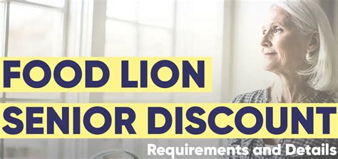 Senior discounts at food lion on mondays. 25% discount for seniors. See in store for full details - conditions apply. Angus & Coote. 10% discount on full priced repairs. Priceline Pharmacy. 10% discount. Excludes specials and prescriptions. Elgas Limited. $100 worth of LPG Gas account credits for new and existing customers on presentation of Card. 