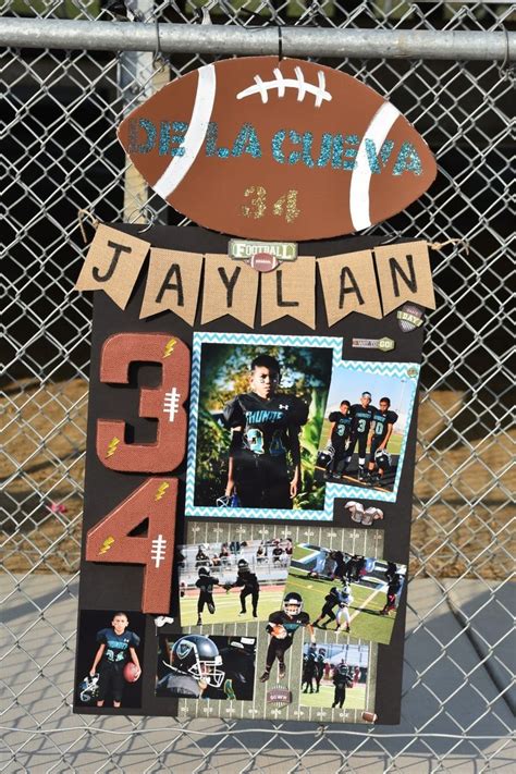 Football Senior Posters Template, High School Senior Poster, 4 Templates 11x14, 18x24, 24x30, 24x36, Sports Posters For Senior Night ... Sports - School Team Pride - Jersery Banner- Sports Party- Coach Ideas- Football Party (390) $ 7.00. Add to Favorites Football Player Gifts, Football Fan Poster, Personalized Gifts, Senior Sports Banners, Wall ...