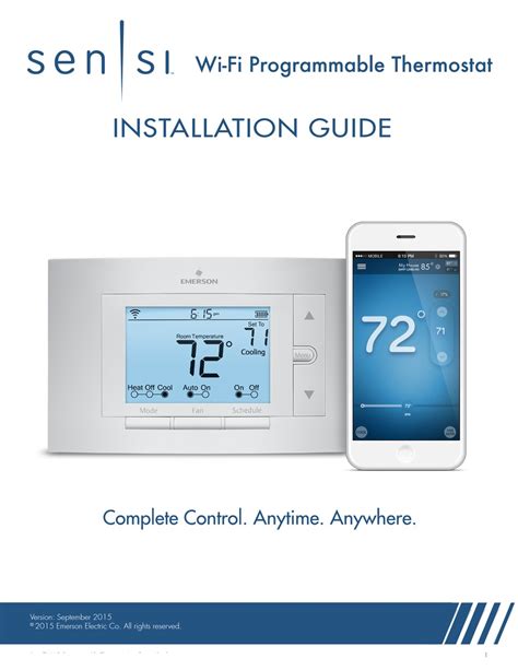 Sensi Smart Thermostat Pro Installation Manual Easy to install and connect. Sensi is designed to install like a standard thermostat. It gives you the flexibility to connect to Wi-Fi at installation or let your customer connect it later using the Sensi app. . 
