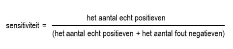 Sensitiviteit formule