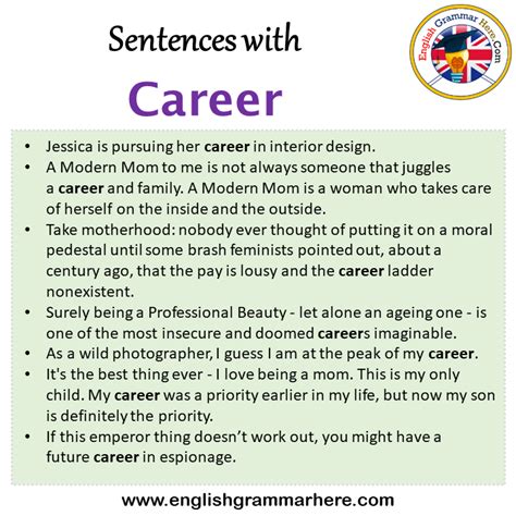 Sentence About Career