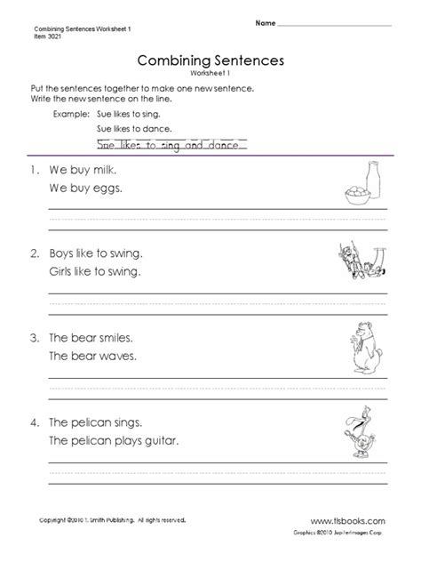 Sentence Combining Worksheet 2 Worksheets Library