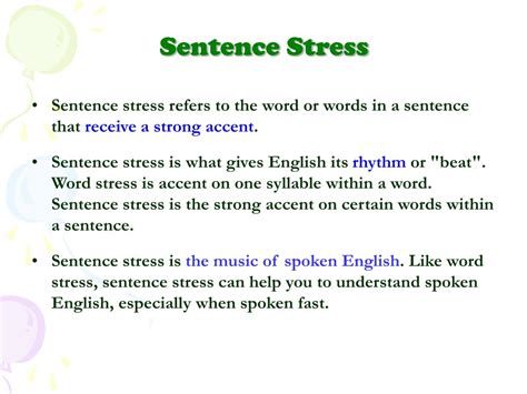 Sentence Stress & Focus Words in American English