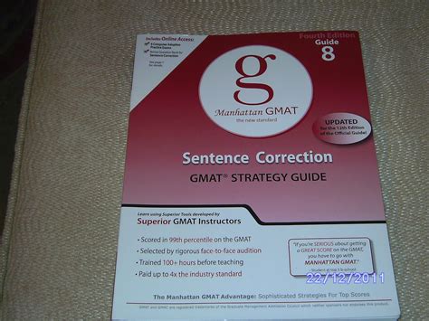 Sentence correction gmat preparation guide 4th edition. - Ga criminal justice exam study guide.
