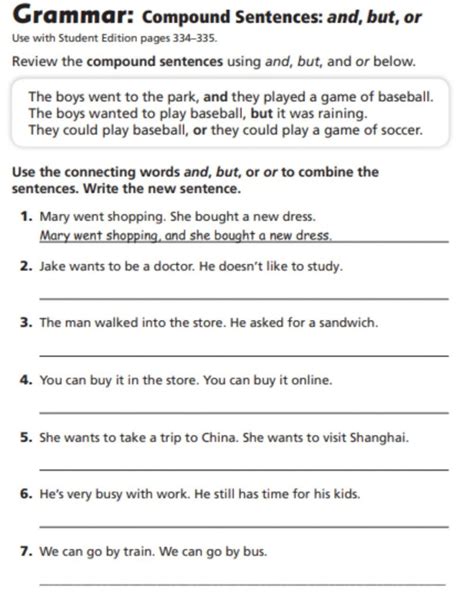 Sentences Worksheets Compound Sentences Worksheets Compound