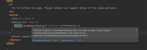 Sentry showreportdialog.  See that the deprecated warning does not go away.  You can set O...