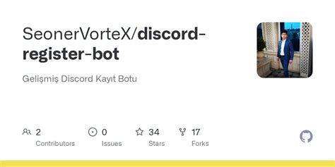 SeonerVorteX/discord-register-bot: Gelişmiş Discord Kayıt Botu GitHub.
