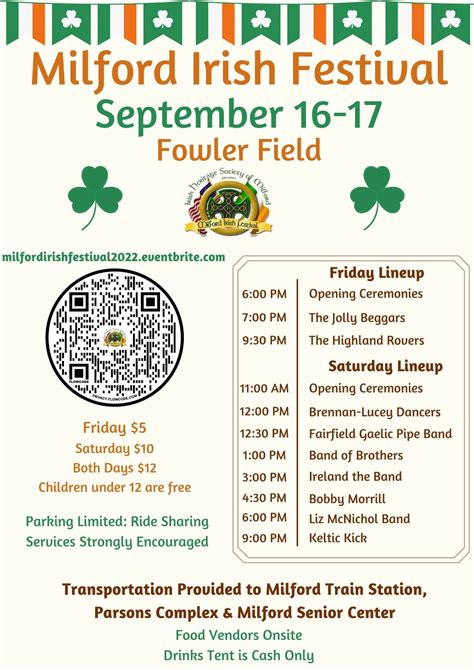 Sep 17 Milford Irish Festival 2024 Milford, CT Patch