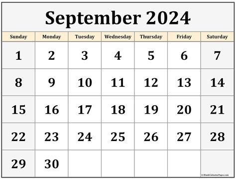 Sep 30 Calendar