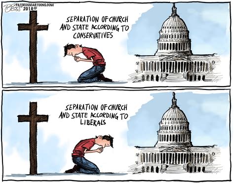 Separation between church and state. His theories were echoed by Sen. Mayes Middleton, R-Galveston, who said that church-state separation is “not a real doctrine. ” And the bill's sponsor, Sen. Phil King , R-Weatherford, extolled ... 