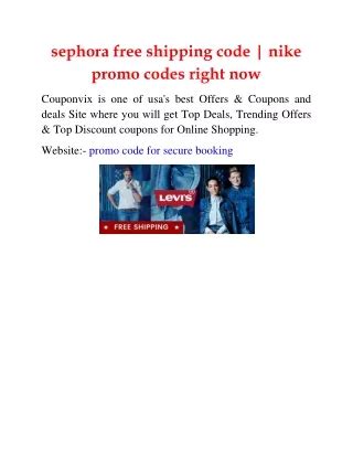 Sephora free shipping code.  You can find these promo codes listed in the...