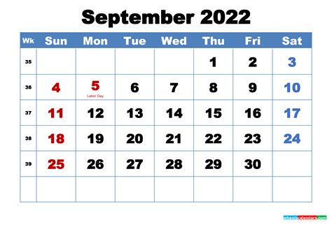 Sept 22 Calendar