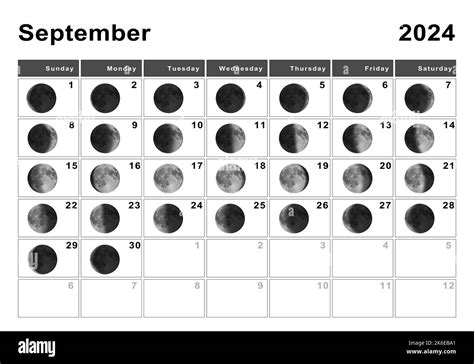 September 2024 Lunar Calendar Moon Phase Calendar