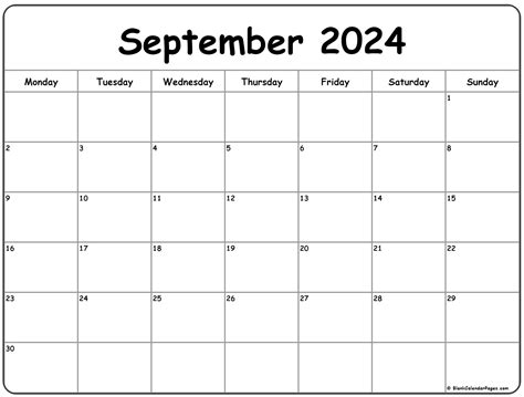 September 2024 SATURDAY SEPTEMBER 18 TO SUNDAY …