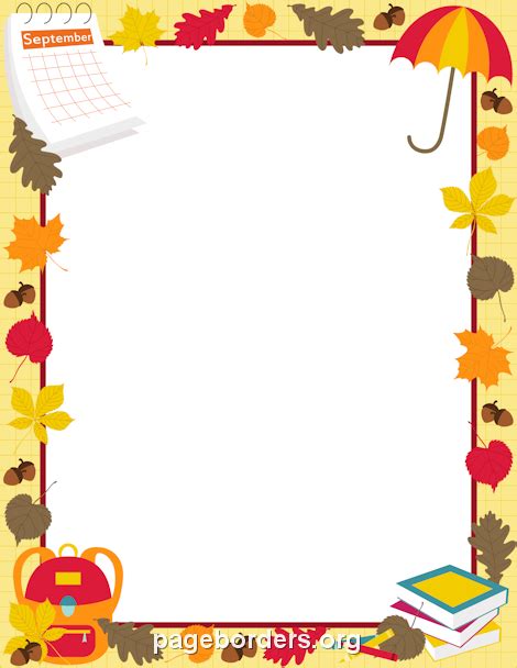 September Border Page borders, Clip art borders, …