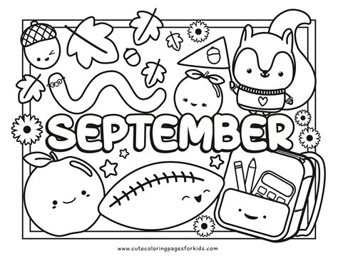 September Coloring Shee