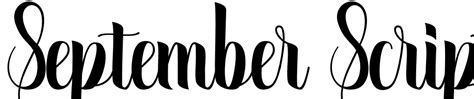 September Script Font Free Download