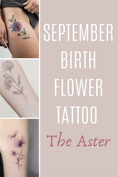 The A ster is September's birth flower and tattoos 