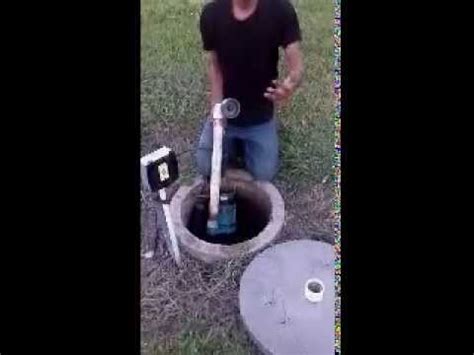 Septic pump replacement.  When replacing a septic pump, it is essential to choo...