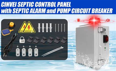 Septic tank pump reset switch.  This switch will stop the alarm from sounding.  On th...