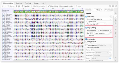 Sequence Alignment Geneious Prime