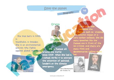 Sequence anglais biography examples