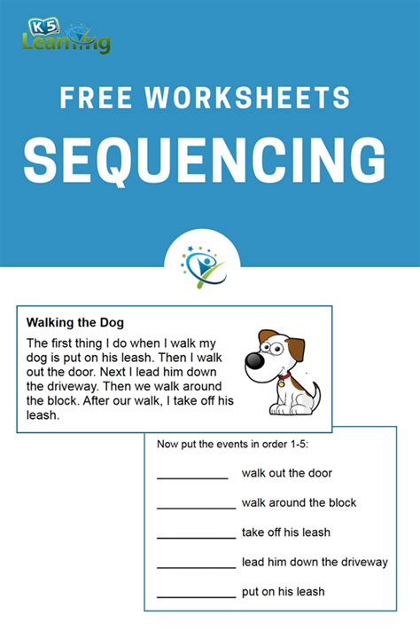Sequencing Worksheets K5 Learning