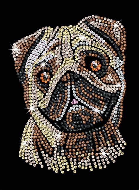 Sequin Art 1935 Pug Craft Kit From The Blue Range 25 x 34 cm