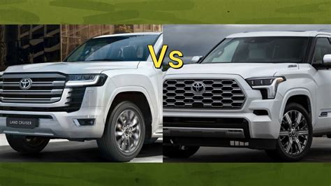 Sequoia vs land cruiser. Aug 2, 2023 · For 2024, the Toyota Land Cruiser and Lexus GX are fully redesigned, more boxy and rugged than ever. It doesn't take a microscope to see that the two are closely related—the pair share design ... 