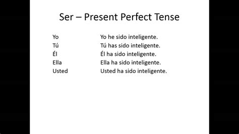 Ser presente perfecto. Things To Know About Ser presente perfecto. 