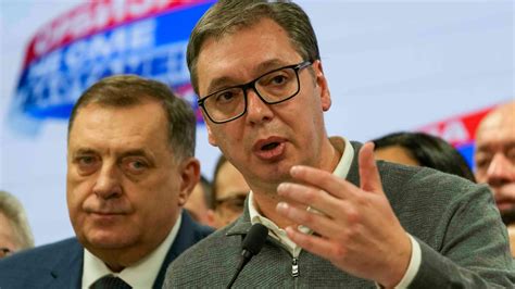 Serbia’s populists claim a sweeping victory in the country’s parliamentary election