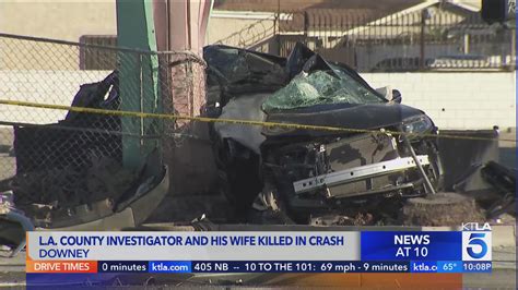 Sergeant with L.A. County Bureau of Investigation and wife killed in violent crash in Downey