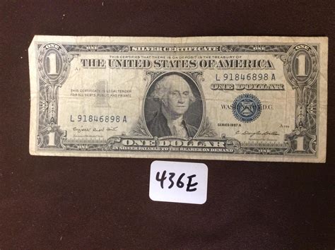 Series 1957 a dollar bill worth. Silver Certificate: Star Note, Priest/Anderson *01251107A-*01251109A: Fr. #1619* 3 Consecutive, Choice C.U. 65.00 3001 