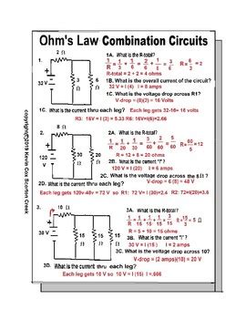 Series And Parallel Circuits Worksheet With Answers / Combination
