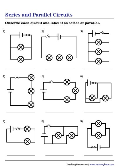 Series Circuit And Parallel Circuit Worksheet