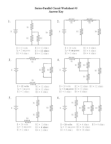 Series Parallel Circuit Worksheet —