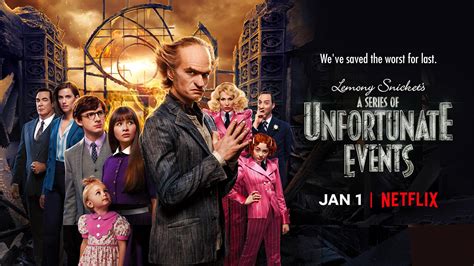 Series of unfortunate events tv show. Jan 13, 2017 · Total Runtime 19h 43m (25 episodes) Creators Barry Sonnenfeld + 1 more. Country United States. Languages English. Studios Take 5 Productions + 3 more. Genres Drama, Action, Adventure, Family, Comedy, Mystery. The orphaned Baudelaire children face trials, tribulations and the evil Count Olaf, all in their quest to uncover the secret of their ... 