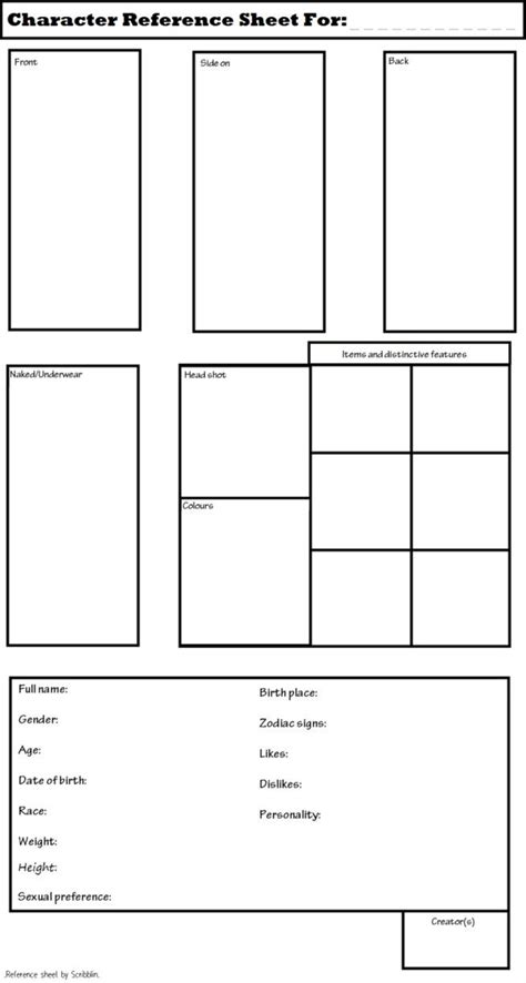 Seriously! 19+ Hidden Facts of Blank Character Reference Sheet
