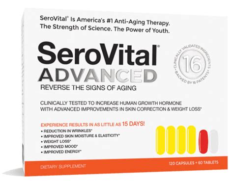 REVERSE THE SIGNS OF AGING*. **SeroVital has been shown in a double-blind, placebo-controlled clinical trial to increase mean, serum (blood) growth hormone levels by 682%. Get rapid results with SeroVital ADVANCED. You're only a few weeks away from increased energy, more restful sleep, a better mood, skin improvements, and more. . 