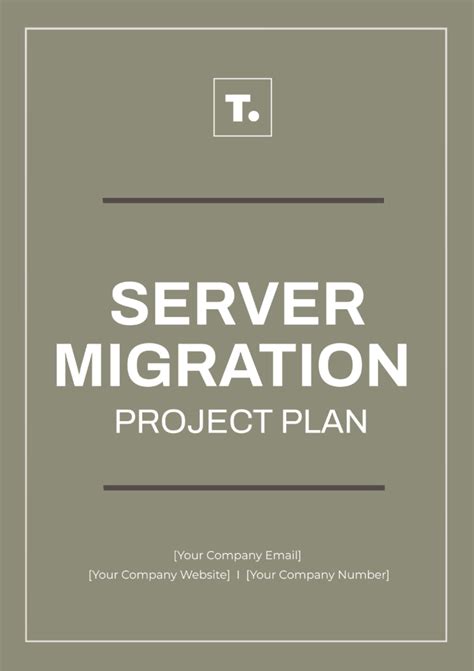 Server Migration Project Plan Template Awesome It Infrastructure