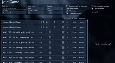 Server Settings in V Rising Altering the Settings WidgetCore