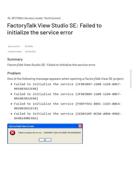 Server not connected service bind failed factorytalk.  If networking an...
