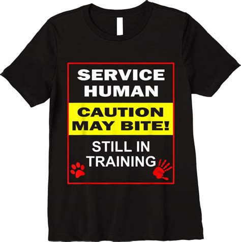 Service Dog in Training Funny Human Training Dog Walker Gift T-Shirt