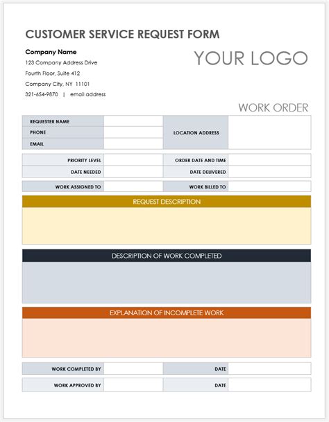 Service Request Template